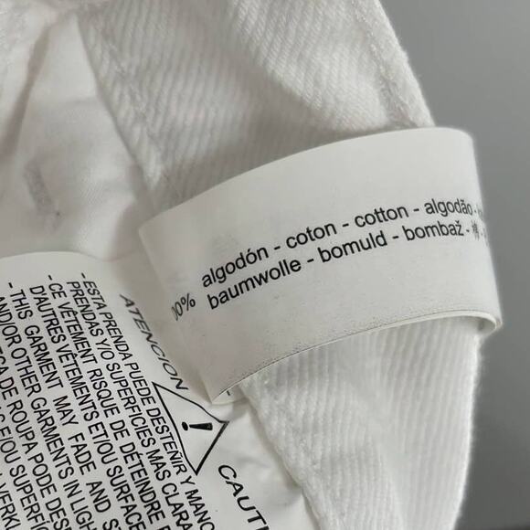 Zara White Distressed Cotton Bermuda Shorts - Picture 9 of 11